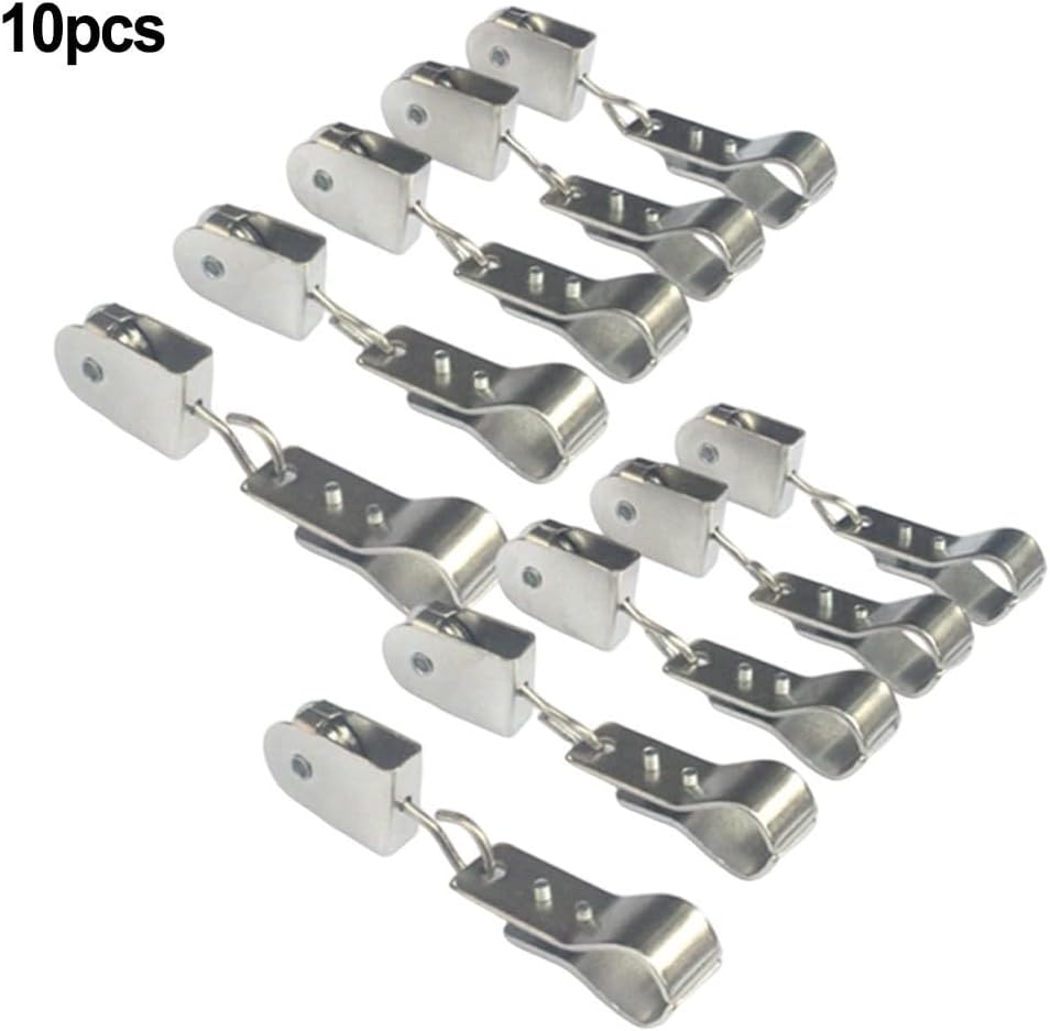 304 Stainless Steel Pulley & Clamps for Shade Sail Installation Heavy Duty Hardware Kit with Nylon Steel Wheels Wire Rope Compatible Outdoor Garden Pergola Canopy Accessory