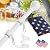 Flag Pole for House-6ft, Flag Pole kit Tangle Free with Holder and a 3x5 Embroidered American Flag Metal Flagpole Kit for Outside House, Porch, Yard (White)