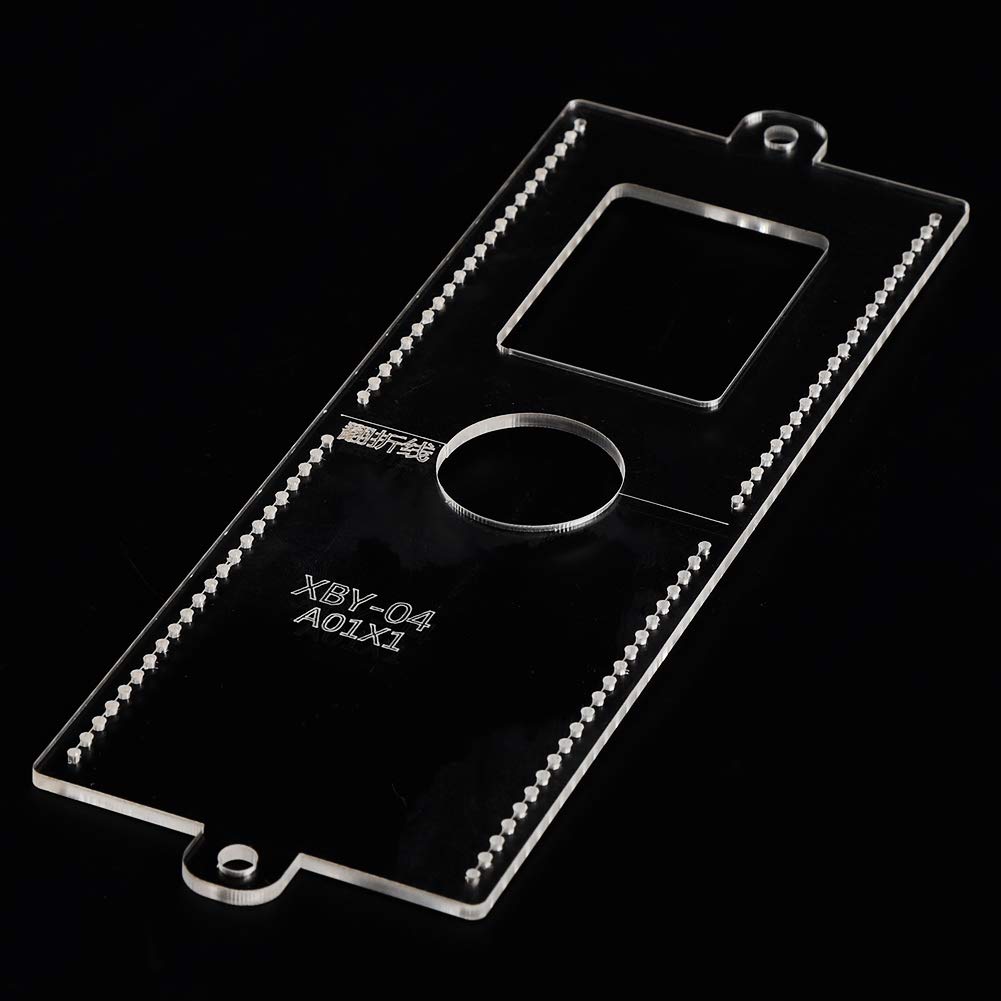 XBY-04 Card Wallet Bag Craft Acrylic Stencil Template Set DIY Tools Leather Craft, Small Card Wallet Bag Leather Handmade for Carrying a Bus Card, as a Decoration for Inserting a Small Illustration