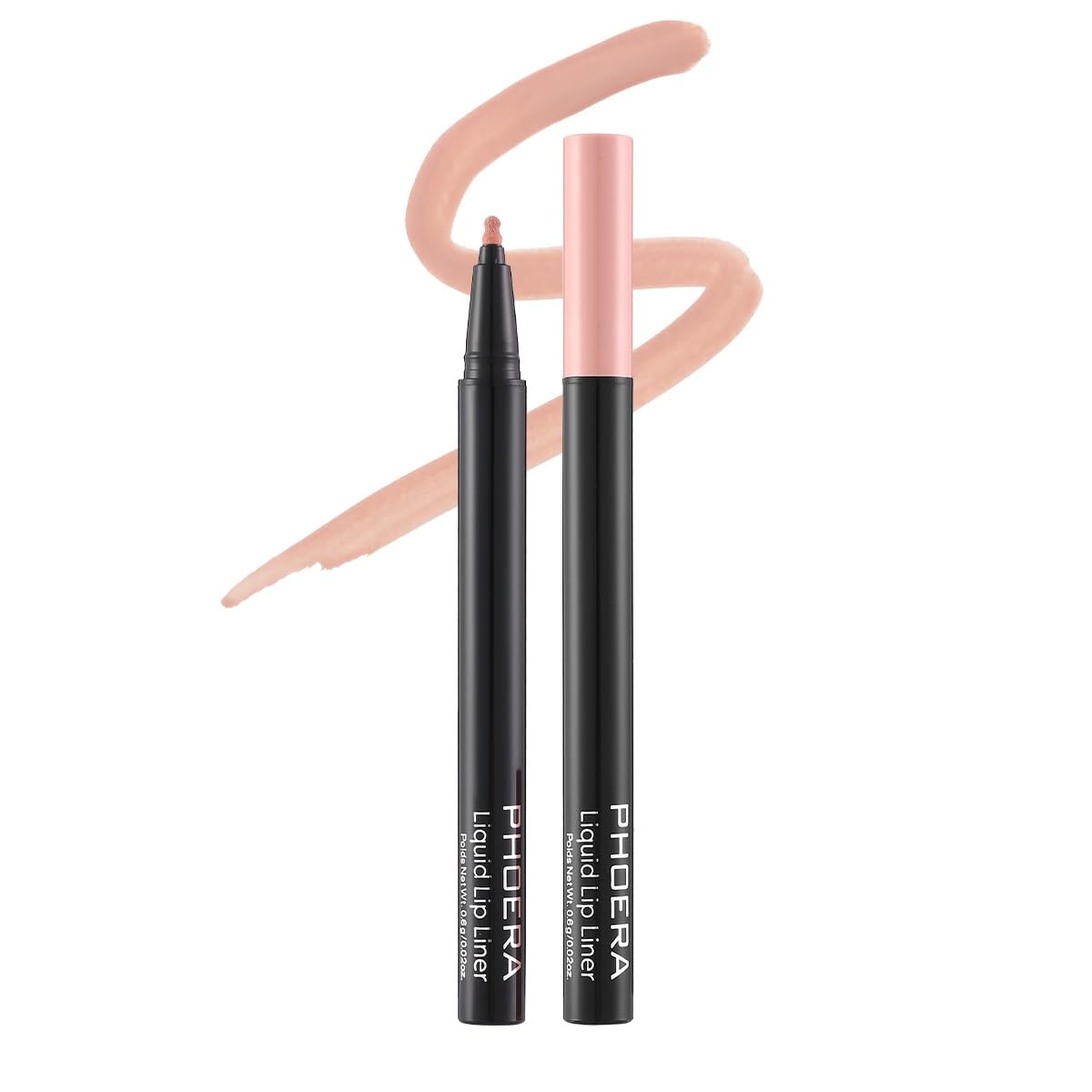 PHOERA Longwear Liquid Lip Liner - Vegan Matte Precision Tip for Lip Contour & Fill, 06 BAby, 0.6 g (Pack of 1)