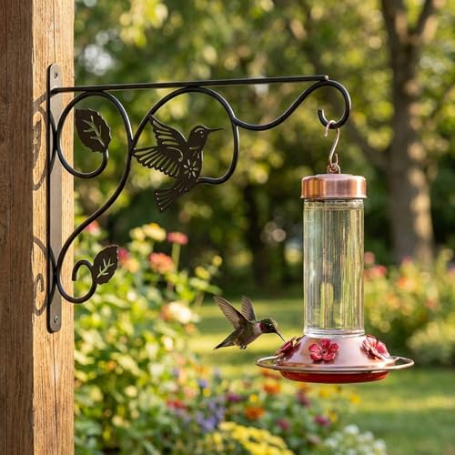 Support de suspension pour plantes robuste en métal travaillé
