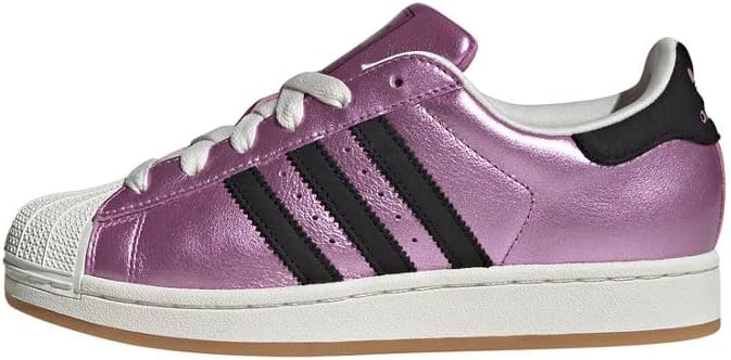 adidas Womens Superstar Ii Metallic Lace Up Sneakers Shoes Casual - Purple