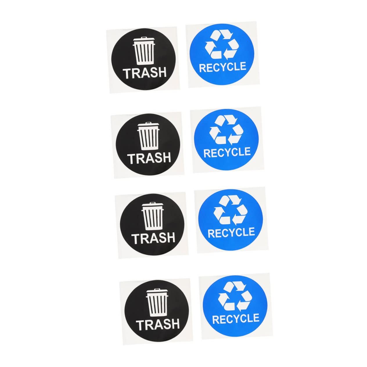 VILLCASE 8pcs Trash Can Recycling Stickers Decals for Easy Garbage Classification Self-Adhesive Decals for Home and School Use Design