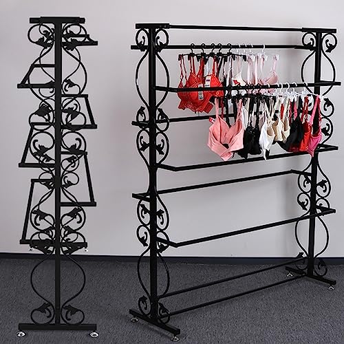 Espositore per Negozi di Abbigliamento Commerciale, scaffali per Negozi di Abbigliamento, scaffali per Indumenti, Calzini Multistrato, Biancheria Intima, Sciarpe, Pantaloncini, Pan