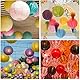 Encham 20 Stück Bunte Papierlaternen Lampions Papier Laterne mit 20 Stück Ballonlichter Warmweiß Lampenschirm für Ramadan deko Hochzeit Party Deko Innen und Außen