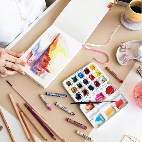 21x15 cm Sert Kapak 80 Yaprak 140 gr. Eskiz Defteri - Sketch Book - Bordo - Görsel 3