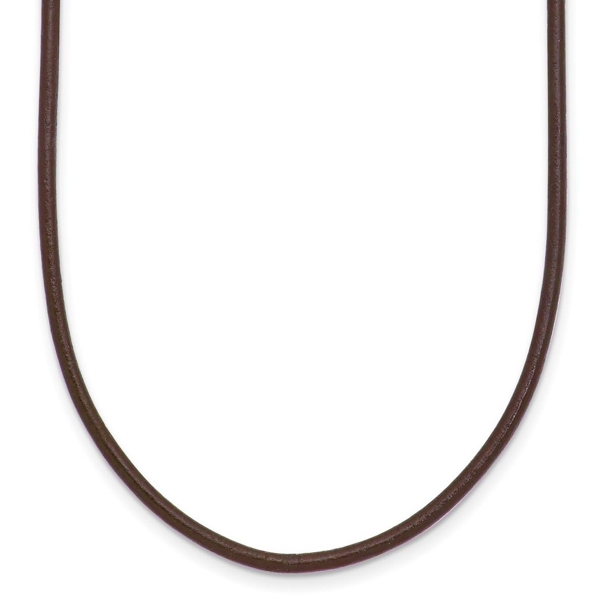 JewelryWeb14k Brown Leather Cord Necklace in Yellow Gold Choice of Lengths 46 41 and 1.5mm 1.6mm 2mm