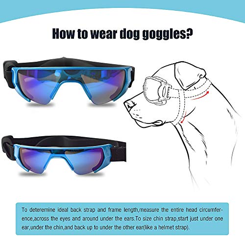 URBEST Dog Goggles, Eye Protection (New Version) Sunglasses Waterproof Windproof UV Protection for Small Medium Dogs… - Image 8
