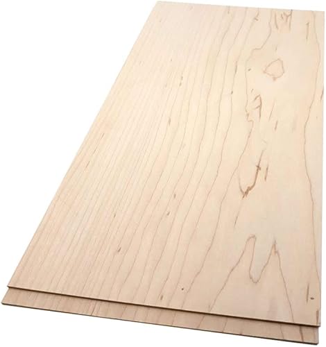 Miniatura 1 de Tablones de madera dura de arce, paquete de 2 unidades de madera de arce dura para manualidades de madera sin terminar, madera dura 100% pura de 18