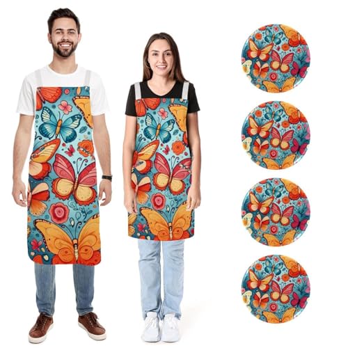 Tabliers de cuisine avec grandes poches pour éviter les taches de cuisson