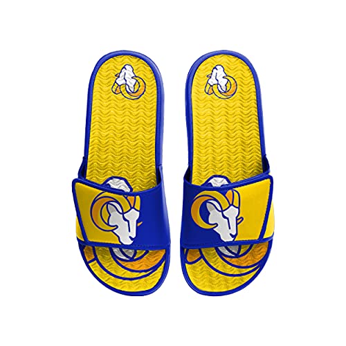 FOCO Los Angeles Rams NFL Mens Colorblock Big Logo Gel Slide - XL2