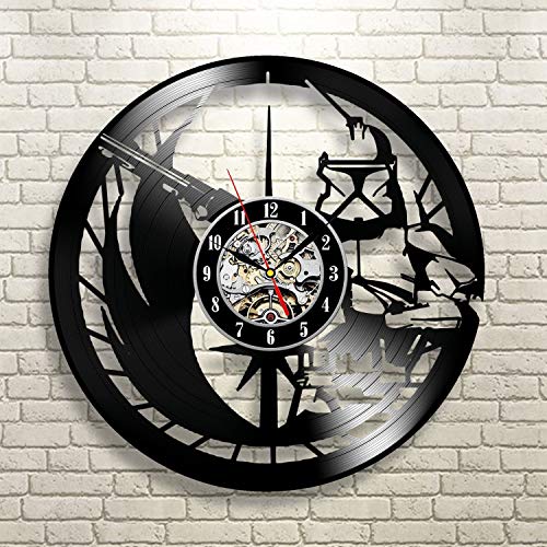 La Bella Casa Star Wars Wall Clock Unique Gift Vinyl Gift Handmade Gift Friendship Gift Ideas Stylish Home Gift Present for Boys Men Him