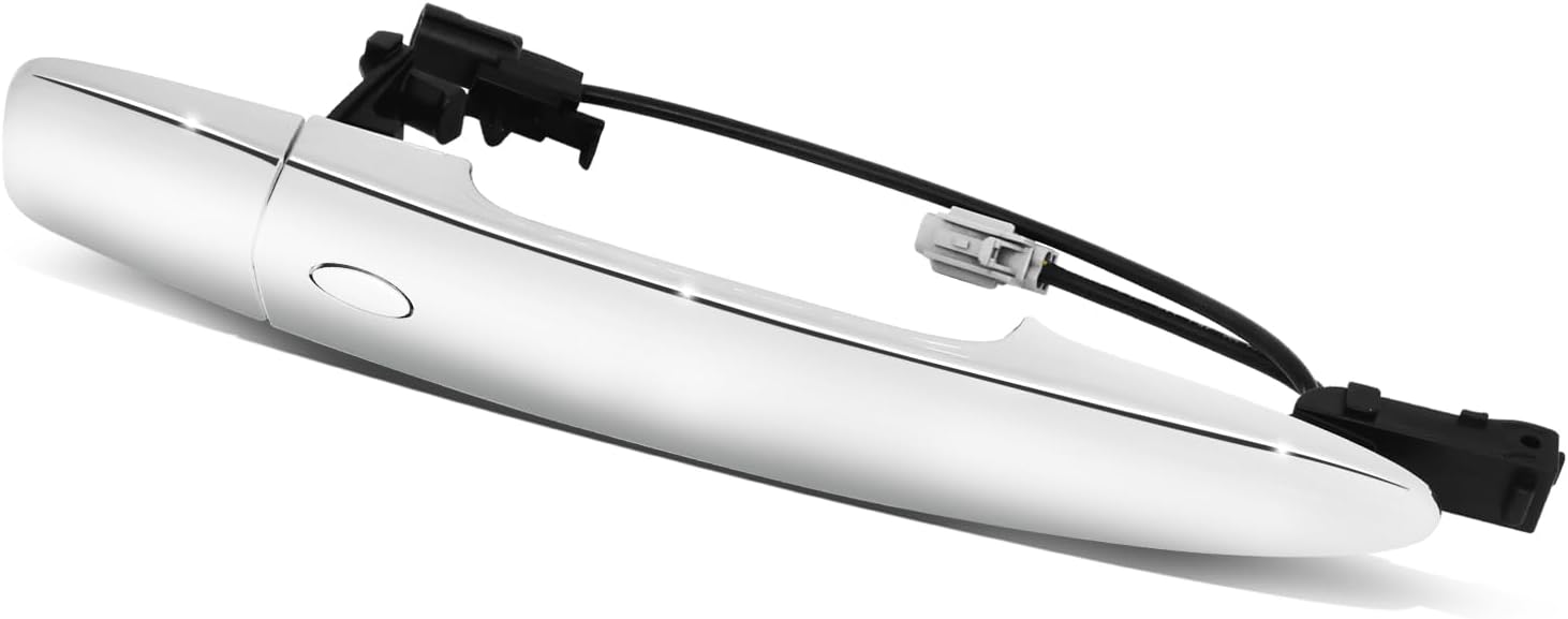 Factory Style Front Exterior Car Door Handle with Smart Entry Compatible with Nissan Leaf Maxima Murano Sentra 2008-2019, Passenger Right Side, Chrome