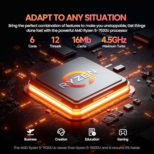 Image of Dell Inspiron 15 2026 Touchscreen Laptop, 15.6 inch FHD IPS Display, AMD Ryzen 5 6-Core Processor, 64GB RAM, 2TB SSD, Windows 11 Pro, Copilot AI, 10-Key Numeric Keypad, Wi-Fi 6, Student & Business