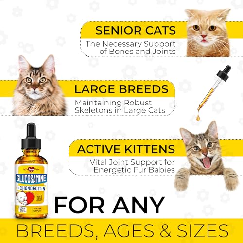 Alfa Love Pets ALPS-GLUCO-CATS Cat Joint Supplement ✿ Glucosamine For Cats ✿ Joint Supplement For Cats ✿ Cat Glucosamine ✿ Chondroitin And Glucosamine Combination For Cats ✿ Cat Hip And Joint Supplements ✿ 2 Oz thumb #4