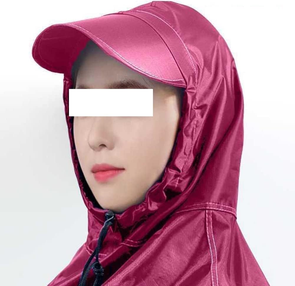 Chubasquero para bicicleta eléctrica, * funda para poncho de lluvia para scooters Poncho unisex para bicicleta/motocicleta/scooter Chaqueta de ciclismo Capa impermeable (color: rojo, tamaño: individu