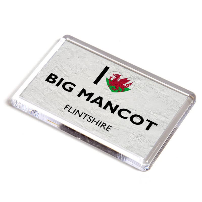 FRIDGE MAGNET - I Love Big Mancot, Flintshire, Wales