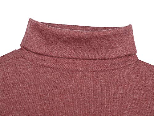 Image of Poriff Men's Casual Slim Fit Basic Tops Knitted Thermal Turtleneck Pullover Sweater
