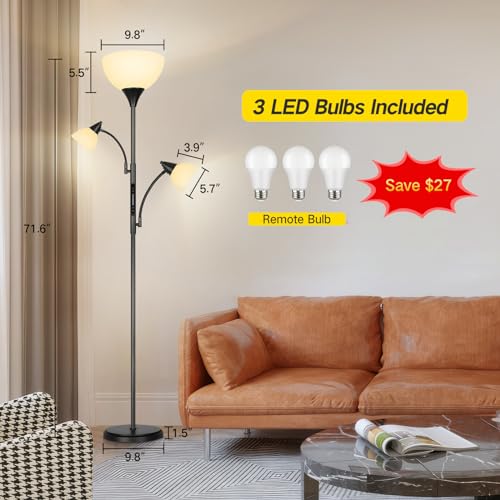 Lámpara de pie regulable contra la fatiga visual con control por APP y cuatro modos de luz 5
