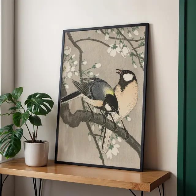 Cuadro spring birds tableau de qualite superieure toile tendue salon - 2