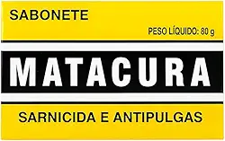 Sabonete Matacura Antipulgas e Carrapatos 80g para Cães e Gatos – Sarnicida e Higienizador Pet