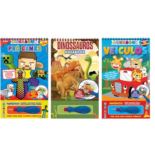 Diversão com água – Kit com 3 aquabooks – Meninos: