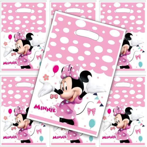 30PCS Minnie party gift bags supplies and decorations. Perfect for cartoon parties ideal for kids and great for family events prizes carnivals and Christmas