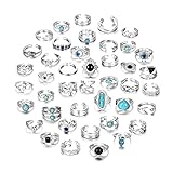Juego de anillos económicos para los dedos del pie: obtendrá 42 estilos diferentes de anillos para los dedos del pie en un solo pedido. Incluyendo anillos para el dedo del pie de mariposa, anillos para el dedo del pie de serpiente, anillos para el dedo del pie con forma de corazón, anillos para el dedo del pie con flores, anillos para el dedo del pie con plumas, anillos para el dedo del pie con CZ, anillos para el dedo del pie turquesa y más. Varias opciones para satisfacer sus necesidades cambi