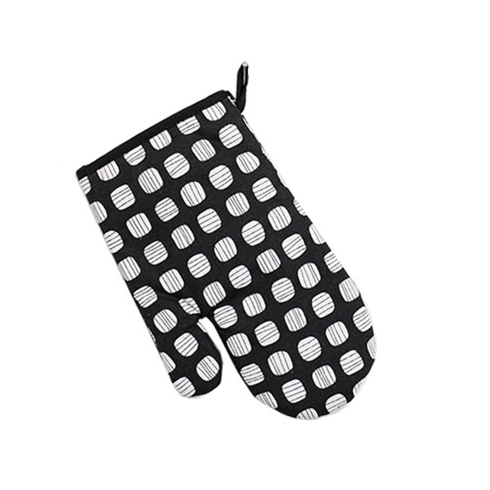 Rękawice Kuchenne, Żaroodporne Rękawice Kuchenne Bawełniana Podszewka Wisząca Pętla Do Gotowania Pieczenia Pieczenie Mikrofalowe Grillowanie I BBQ, 2 Szt Pieczenia(Black)
