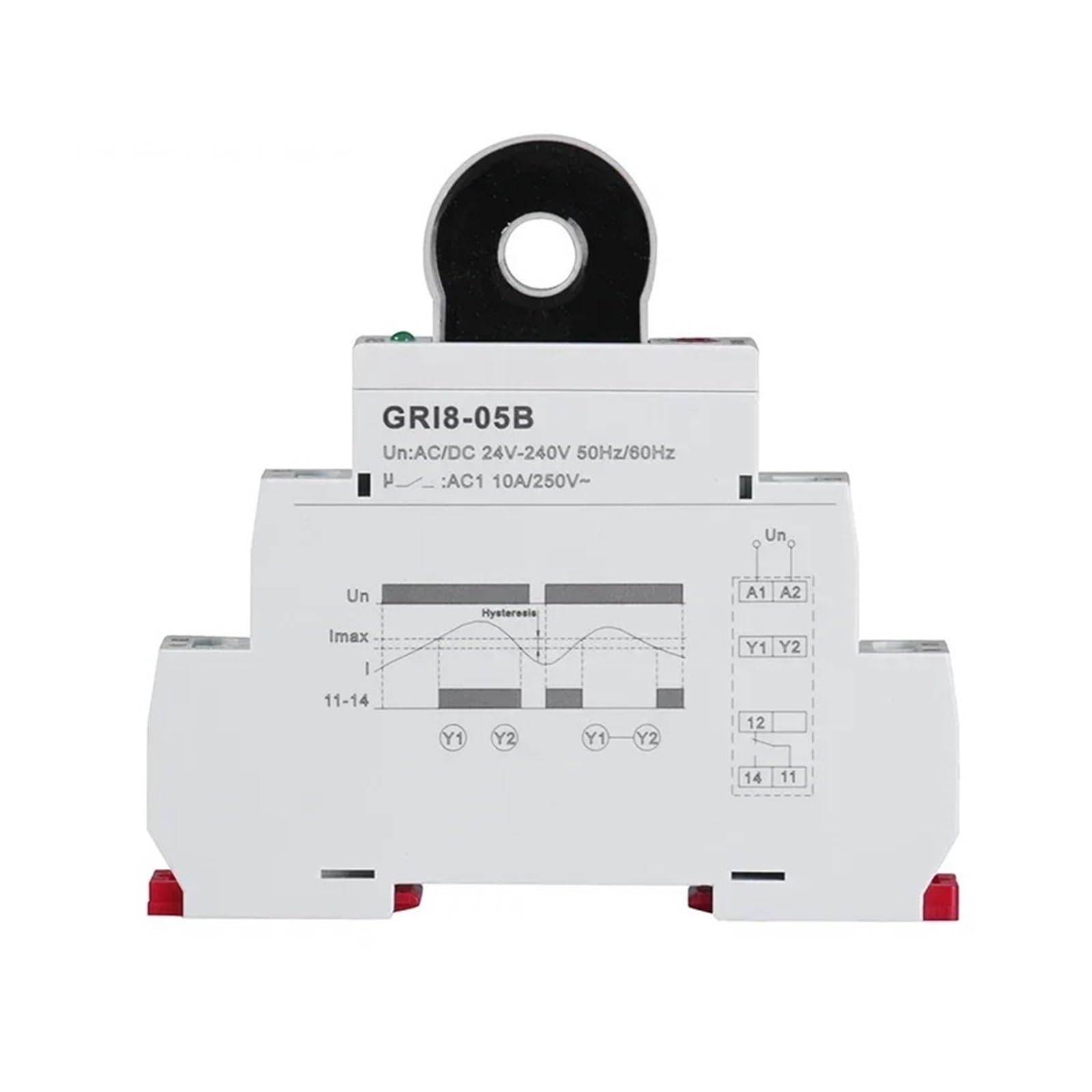 GRI8-05 AC- oder DC-Stromüberwachungsrelais Durchgang 2A-20A