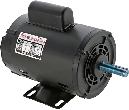 Grizzly Industrial G2901 - Motor 1/2 HP Single-Phase 1725 RPM Open 110V/220V