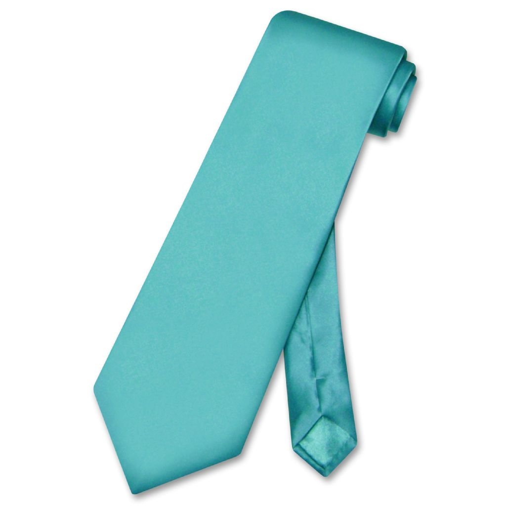 Biagio100% SILK NeckTie Solid TURQUOISE Aqua Blue Color Men's Neck Tie