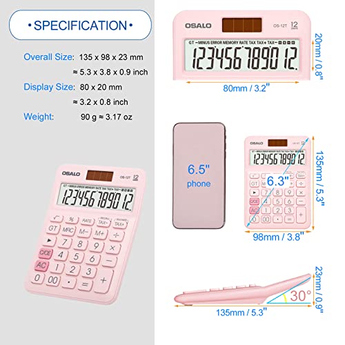 pendancyColor12T Pocket Small Size Desk Calculator OS-12T の商品画像 4