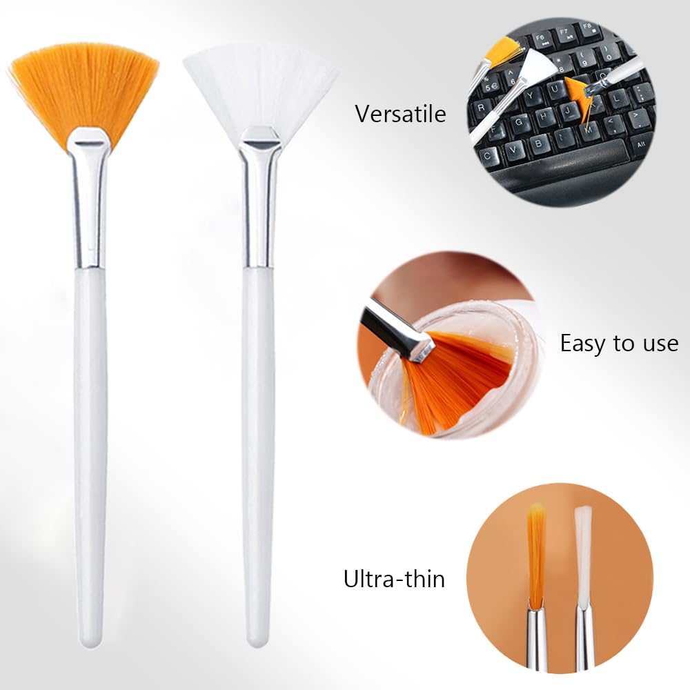 TRKETK 6 Pcs Facial Fan Brushes - Image 3