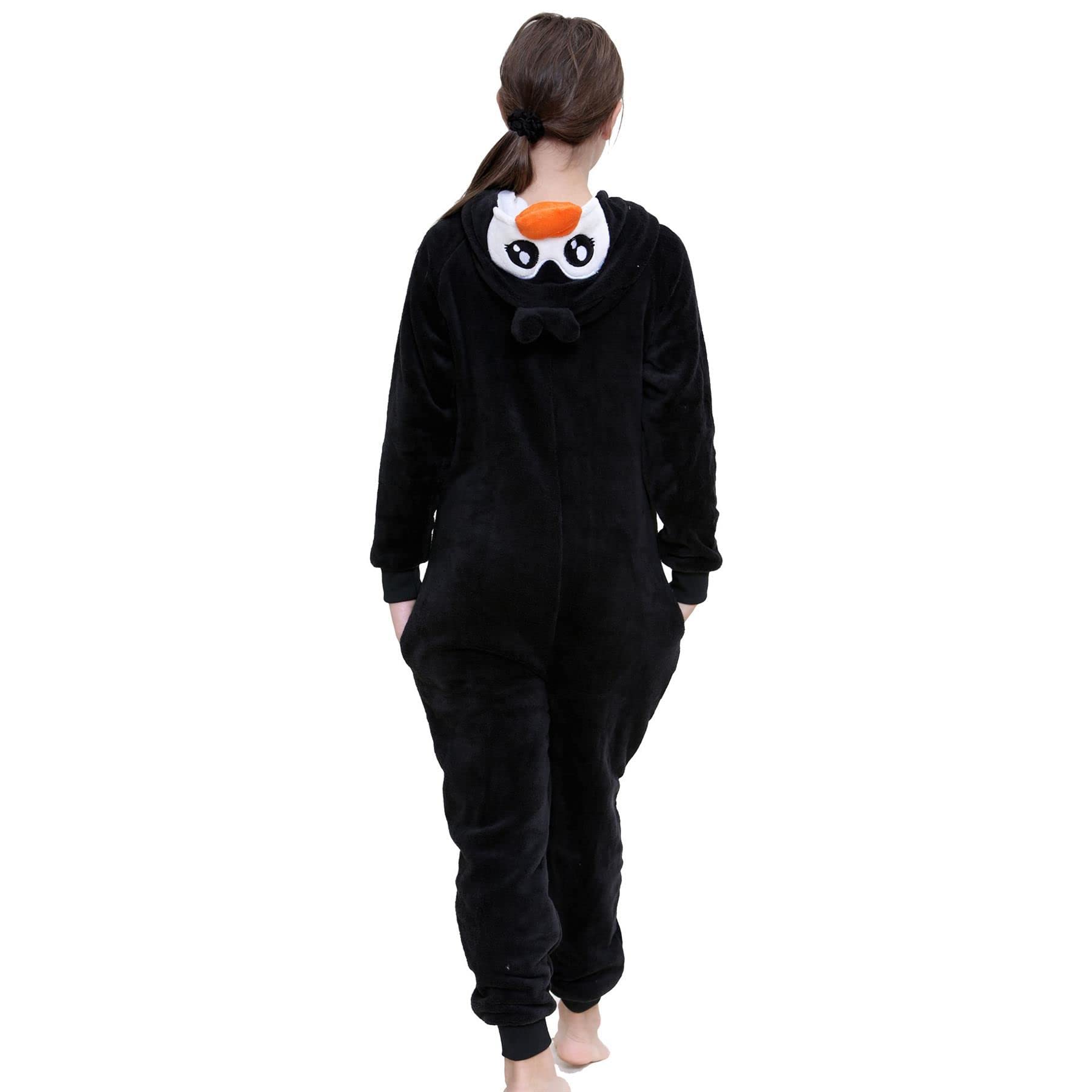 A2Z Kids Fleece Onesie One Piece Vermummt Mädchen Jungen Super Sanft Jumpsuit Penguin Pyjama Geschenk Für Kinder Mädchen & Jungen 2-3, 3-4, 5-6, 7-8, 9-10, 11-12 13 Jahre