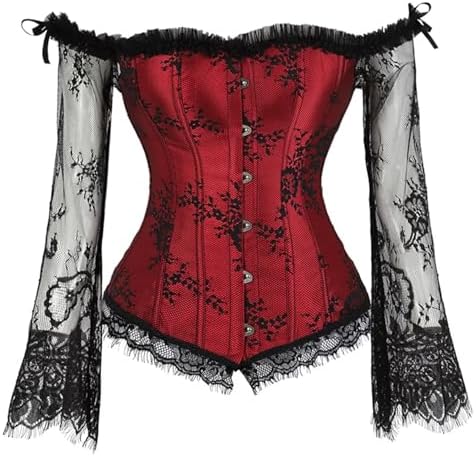 Set Corset Et Jupe Dentelle Femme - Style Steampunk Gothique - Bustier Vintage Grande Taille
