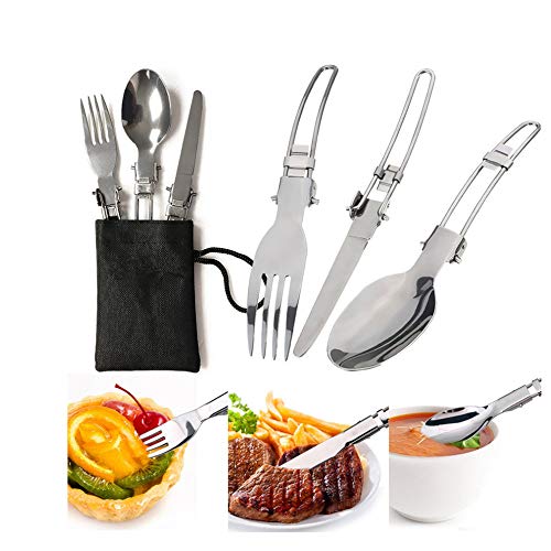 DECDEAL Ultraleve Camping Panelas Utensílios de mesa conjunto de talheres ao ar livre Caminhadas Piq
