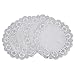 AMKOSKR 100 Pcs 12 Inch Round Lace Silver Paper Doilies Silver Foil Placemats Doily Paper Pad for Cakes Crafts Party Weddings Tableware Decor