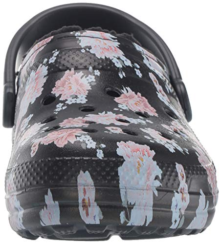 Crocs Classic Lined Clog, Floral/Black, 8 US Women / 6 US Men Louisiana