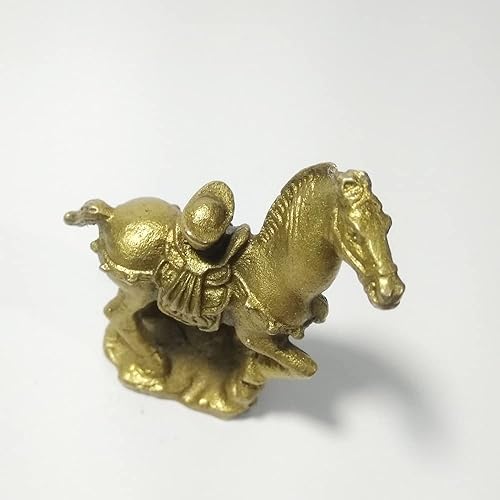 Miniatura 8 de Lingotes de caballo de latón puro Feng Shui Transportador de caballos Artesanía de bronce Knick-Knacks Figurines Adornos Regalos Artesanía Arte