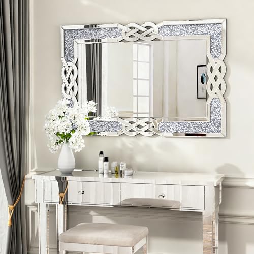 Image of Bathroom Vanity Mirrors for Over Sink, 30x46 Inche Bedroom Mirrors for Wall, Wall Mirrors Decorative for Living Room, Decorative Mirror for Decor, Entryway Wall-Mounted Mirror