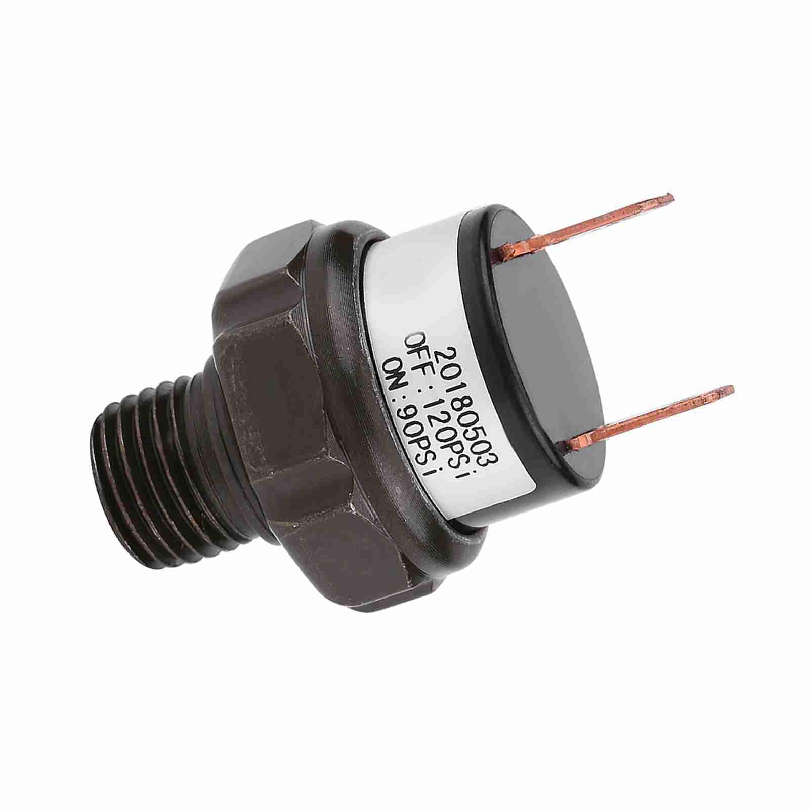 Uniwersalny Wyłącznik Ciśnieniowy Sprężarki Powietrza do Samochodu 12V Czarny 1/4 NPT END [Stabilny] [Akcesoria samochodowe] (90-120 psi)