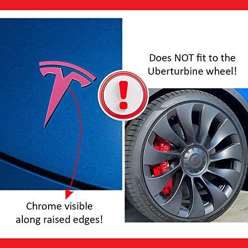 Image of IPG Compatible with Model Y Decal Sticker (8 Logo Set) Overlay Stickers Do it Yourself Stickers Set Personalize Your Tesla (Gloss Pink)