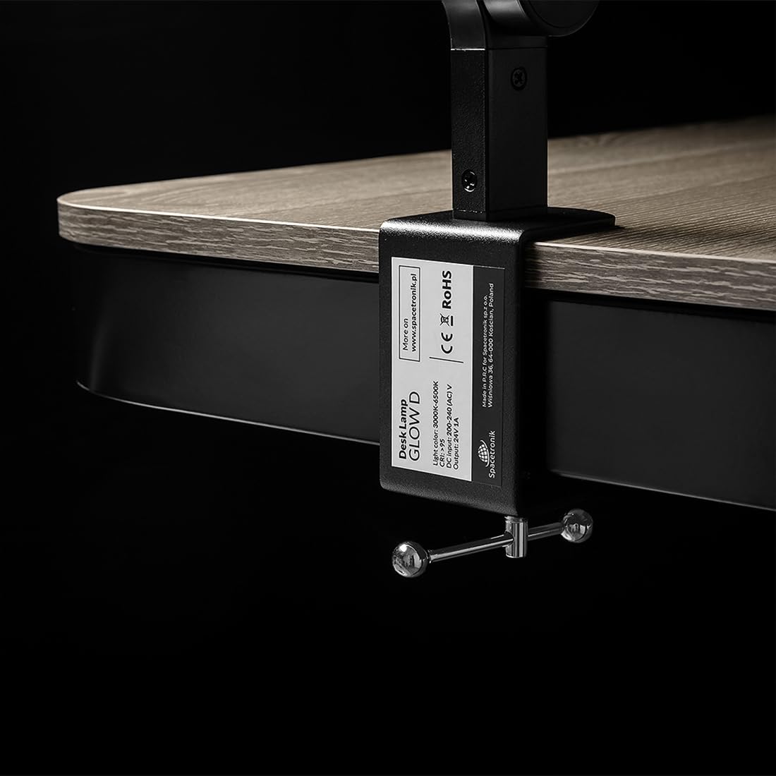 Spacetronik Schreibtischlampe LED Dimmbar Glow D3 | Schreibtischlampen mit intelligenter Automatikmodus, Farbtemperaturregelung, CRI 97+, Ergonomische Schreibtischleuchte LED