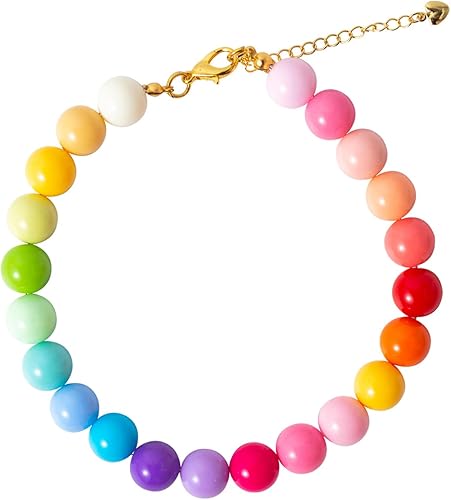 Collar de perlas con cuentas para perro, hecho a mano, collar de perro elegante con campana, joyería para perros pequeños y cachorros (8 pulgadas +