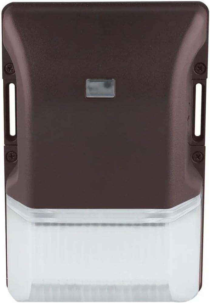 Nuvo 65/747 20W Outdoor LED Small Wall Pack, Dusk to Dawn, CCT-Selectable 3000K/4000K/5000K, Black