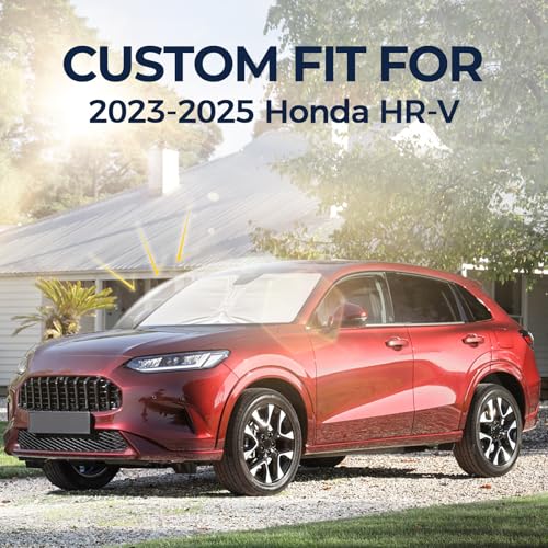 Image of Windshield Sunshade for Honda HR-V 2023-2025, Customized for HRV 2023 2024 2025 Car Front Window Sun Shades, Automatic Car Sun Shield Accessories, Blocks UV Rays, Keeps Vehicle Cool