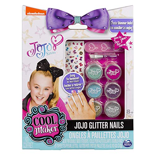 JoJo Siwa Glitter Nails - Glitter Manicure Kit with Custom Decals