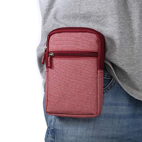 Bolsa con Clip de Cinturón Teléfono Móvil, 6.5' Hombre Fundas de Cinturón Vertical Clip Caso Bolsa de Cintura Cartera Carcasa Compatible con...