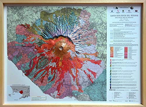  Carta geologica del Vesuvio. Scala 1:22.500 (carta in rilievo con cornice cm 91x69)